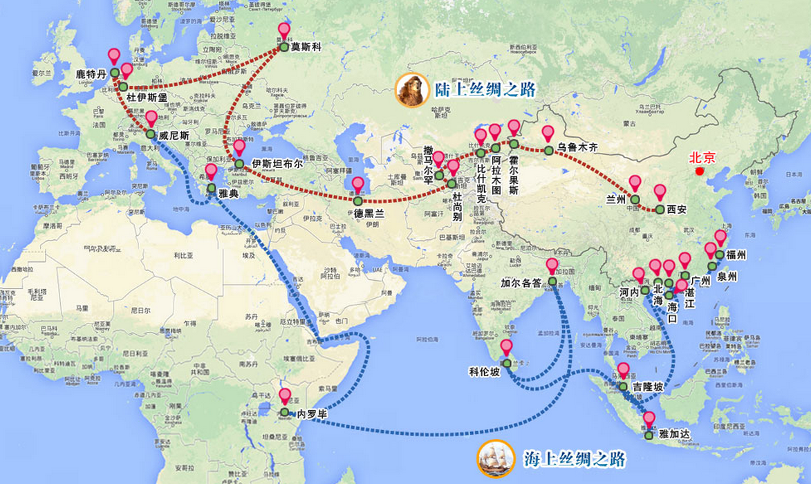 New Silk Road Map